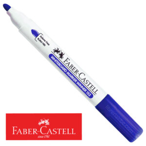 Plumón para pizarra desechable punta redonda Faber Castell azul